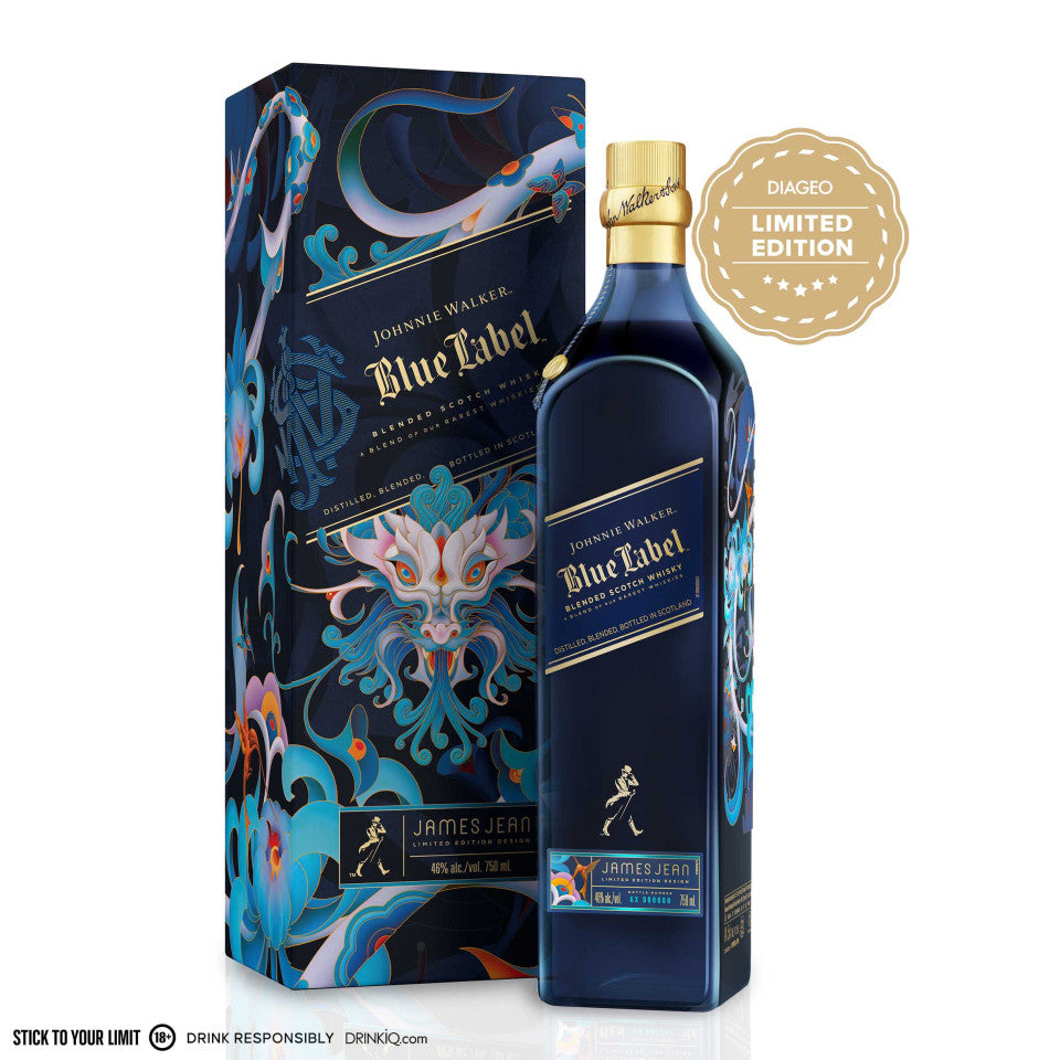Johnnie Walker Blue Label Year of the Wood Dragon 750ml - Limited Edition Design by James Jean