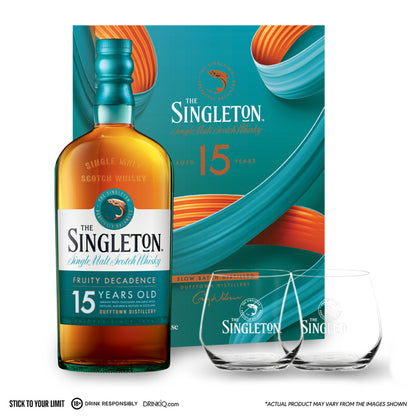 The Singleton of Dufftown 15 Year Old 700ml with (2) Rock Glasses