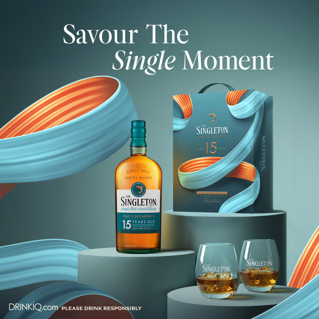 The Singleton of Dufftown 15 Year Old 700ml with (2) Rock Glasses