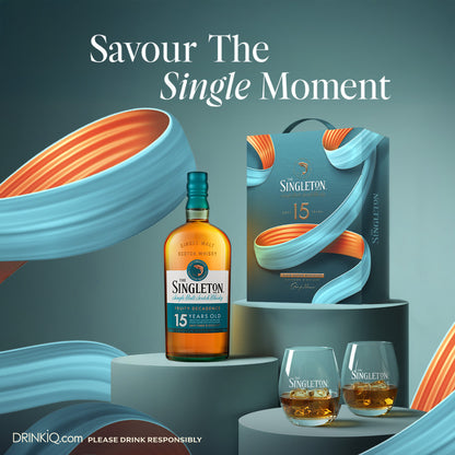 The Singleton of Dufftown 15 Year Old 700ml with (2) Rock Glasses