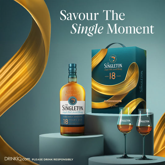 The Singleton of Dufftown 18 Year Old 700ml with (2) Tulip Glasses