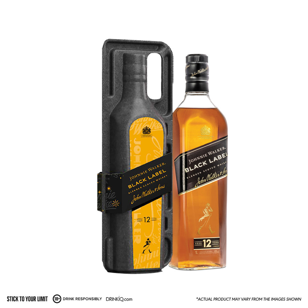 Johnnie Walker Black Label 1L with Pulp Carry Case