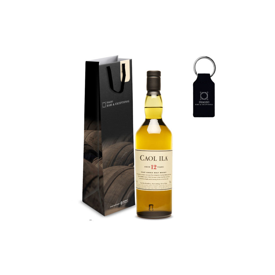 Caol Ila 12 YO 700ml with Luxury Gift Bag and Keychain
