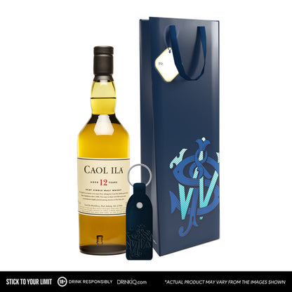 Caol Ila 12 YO 700ml with Luxury Gift Bag and Keychain