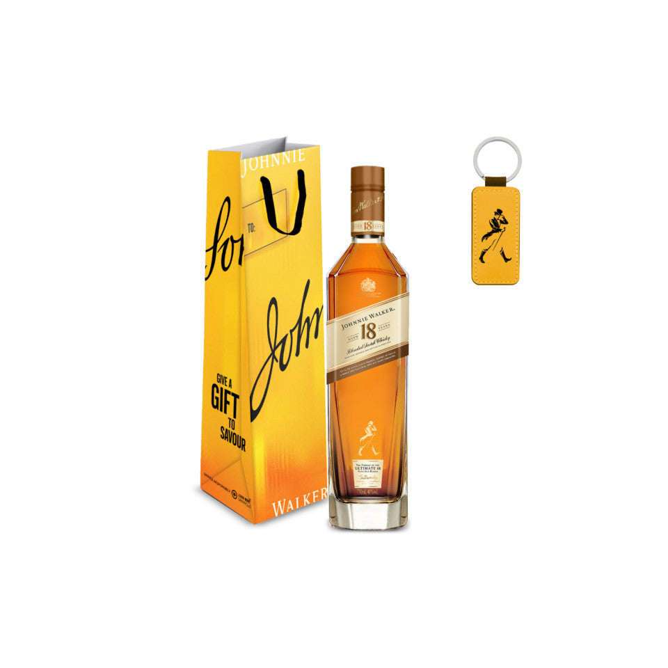Johnnie Walker 18 Year Old 750ml with Gift Bag and Keychain