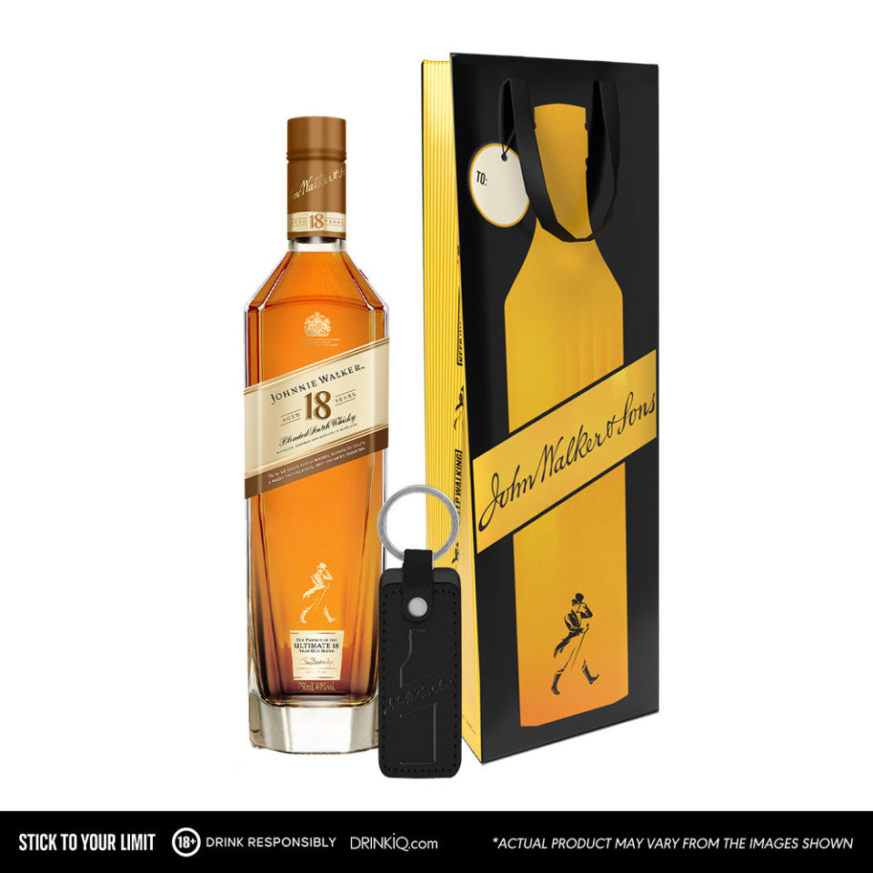 Johnnie Walker 18 Year Old 750ml with Gift Bag and Keychain