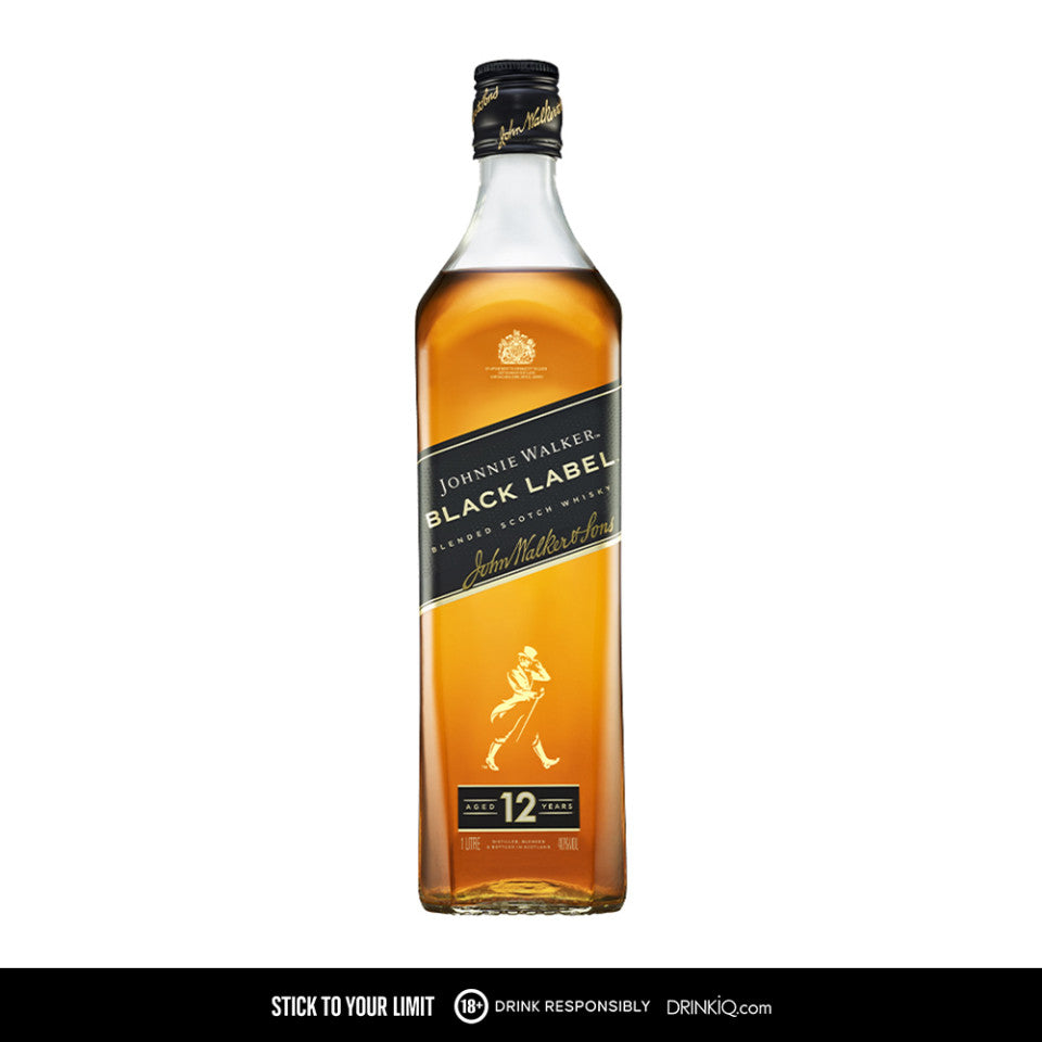 Johnnie Walker Black Label Blended Scotch Whisky 1Liter