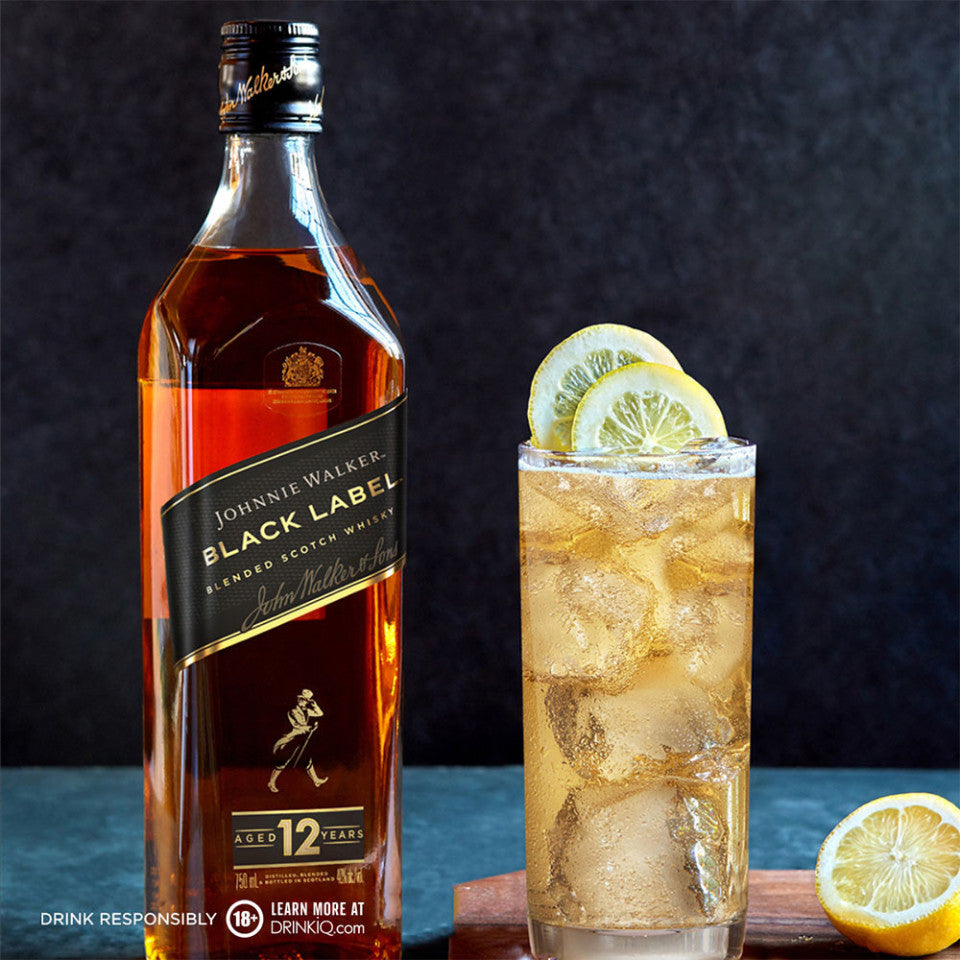 Johnnie Walker Black Label Blended Scotch Whisky 1Liter