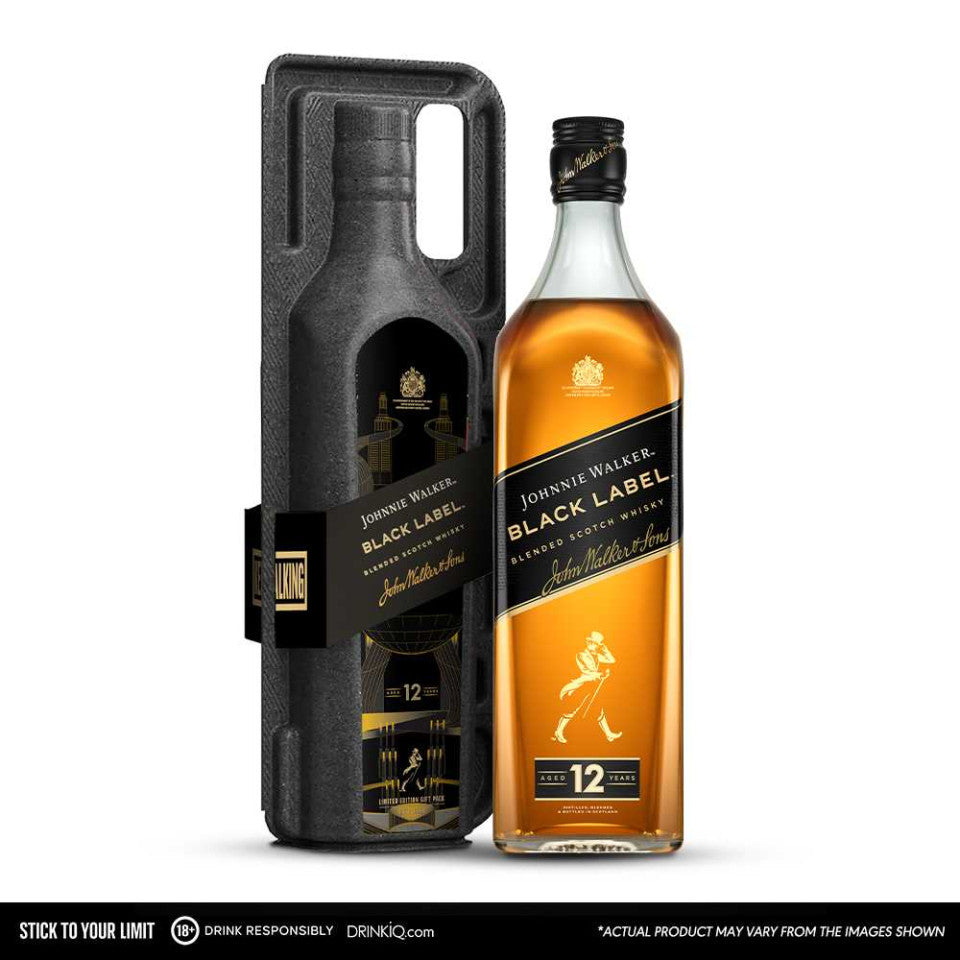 Johnnie Walker Black Label Blended Scotch Whisky 700ml with Pulp Carry Case