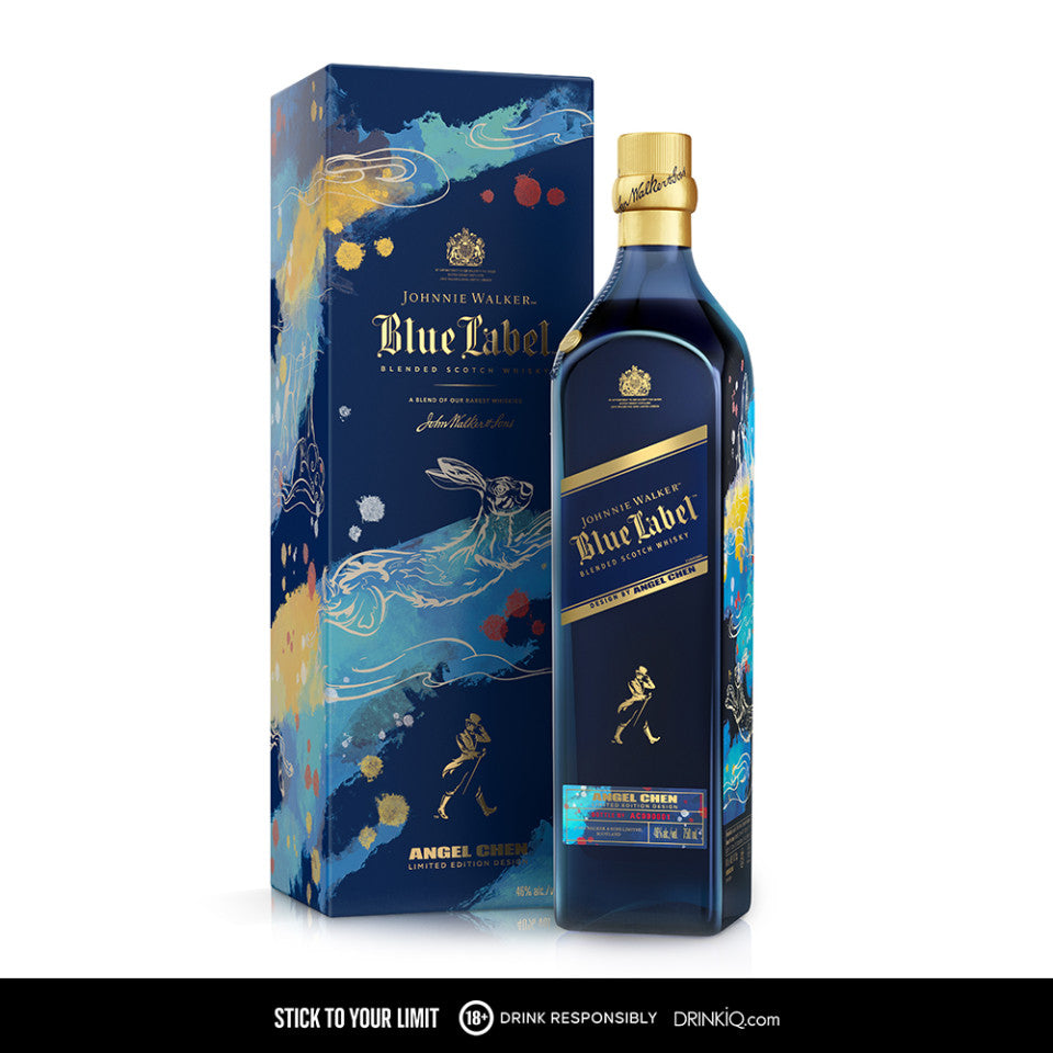 JOHNNIE WALKER BLUE LABEL BLENDED SCOTCH WHISKY, CNY YEAR OF THE RABBIT, 750ML