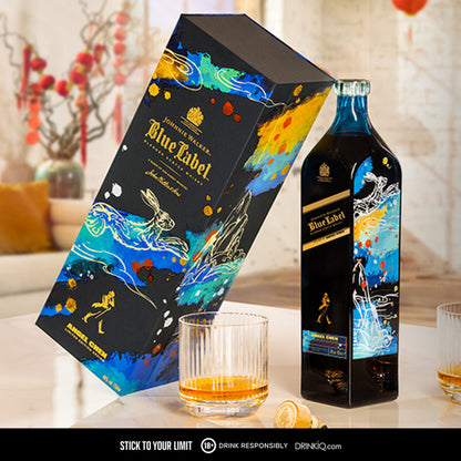 JOHNNIE WALKER BLUE LABEL BLENDED SCOTCH WHISKY, CNY YEAR OF THE RABBIT, 750ML