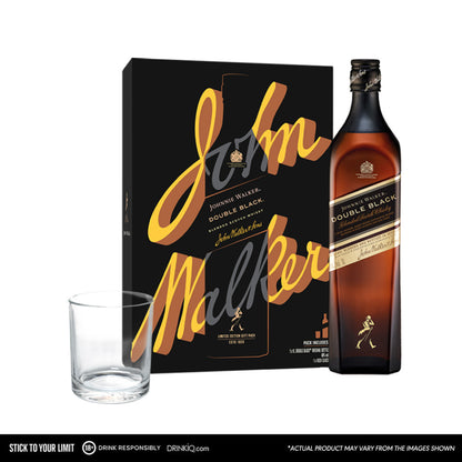 Johnnie Walker Double Black 1L with Rocks Glass