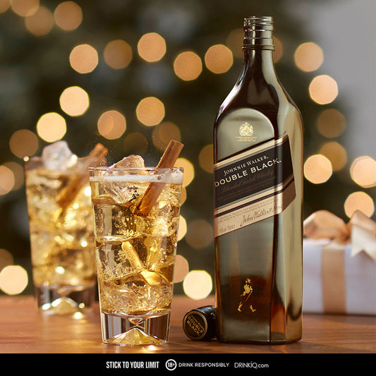 Johnnie Walker Double Black 1L with Rocks Glass