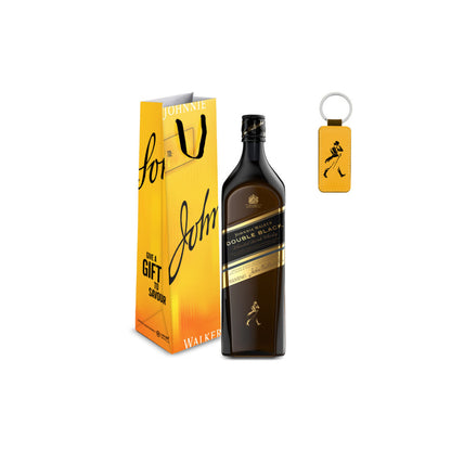 Johnnie Walker Double Black Label 1L with Gift Bag and Keychain