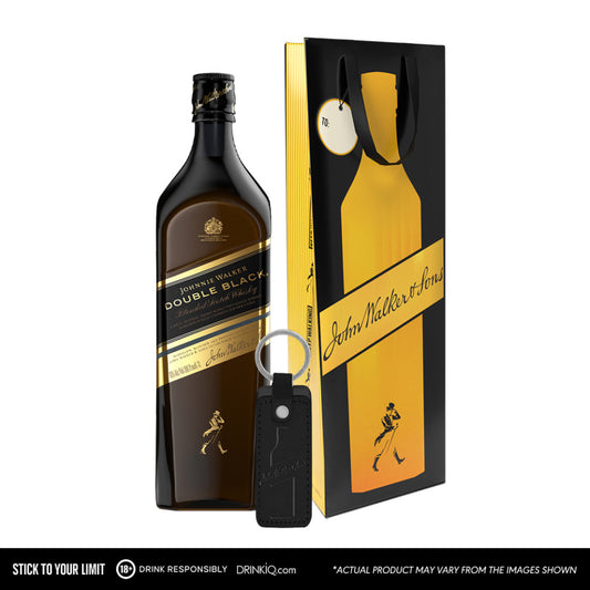 Johnnie Walker Double Black Label 1L with Gift Bag and Keychain