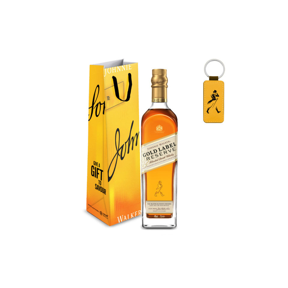 Johnnie Walker Gold Label 750ml with Gift Bag and Keychain