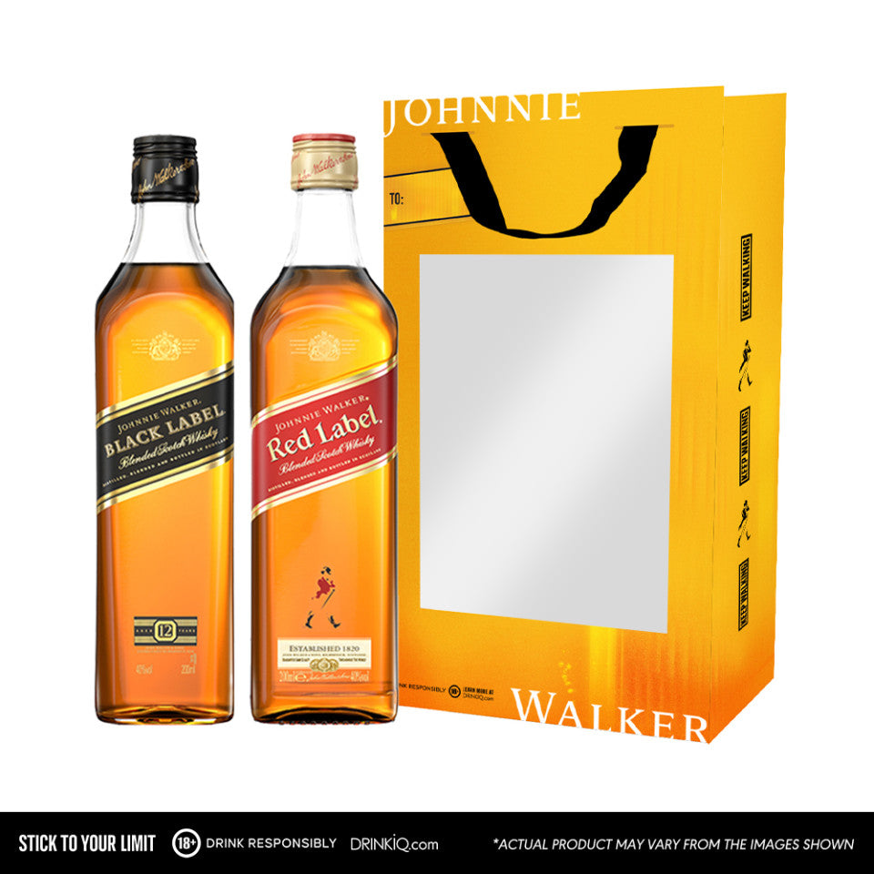 Johnnie Walker Red Label and Black Label 200ml Gift Pack