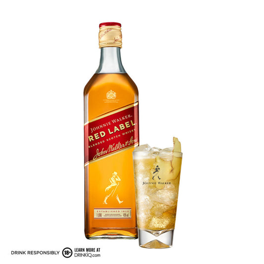 Johnnie Walker Red Label Blended Scotch Whisky 1L Bundle of 2